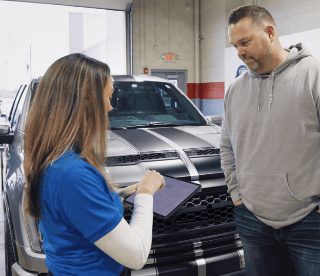 discussing service and check-in details